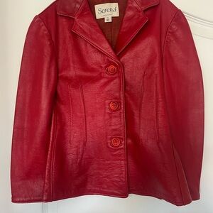Kid’s Red Leather Jacket